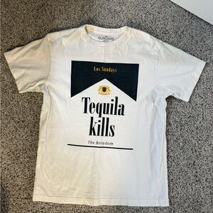 Sundays White 'Tequila Kills' Short Sleeve Tee